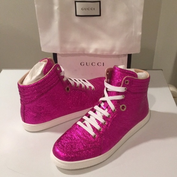 gucci high tops pink